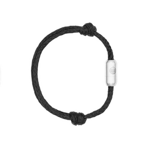 Armband Black Sea II – Größenverstellbar mit Verschluss in silber, geschlossen