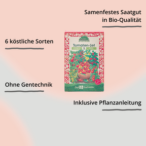 Saatgut-Set Saatgut-Set Tomate von Die Stadtgärtner – Verpackung mit Impact