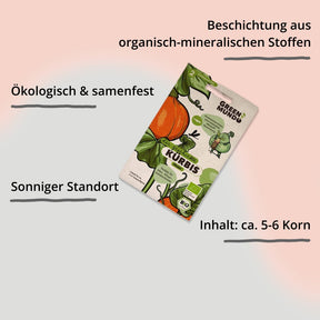 Saatgut Kürbis Fictor von Green Mundo – Verpackung mit Impact