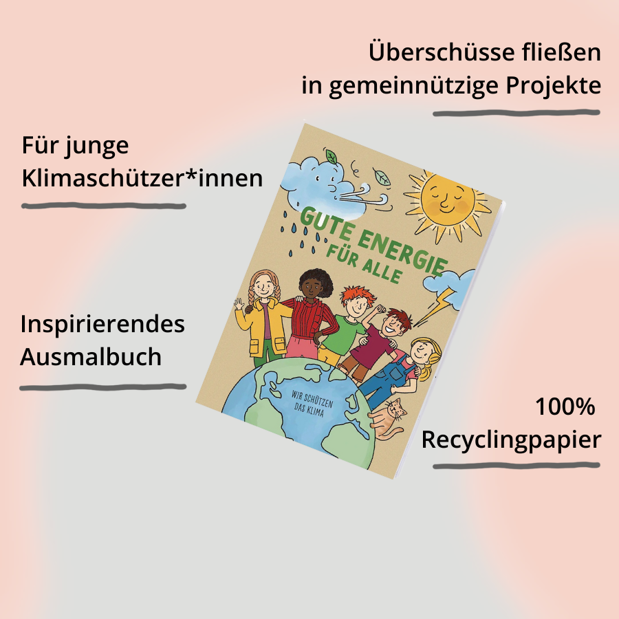 Klimaschutz Malbuch – Gute Energie für alle von Hautfarben Cover mit Impact