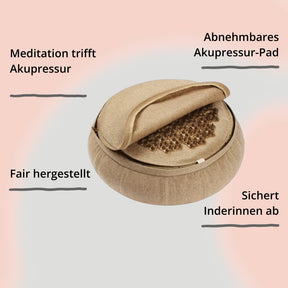 ShaktiMat Meditationskissen Sandelholz mit Impact