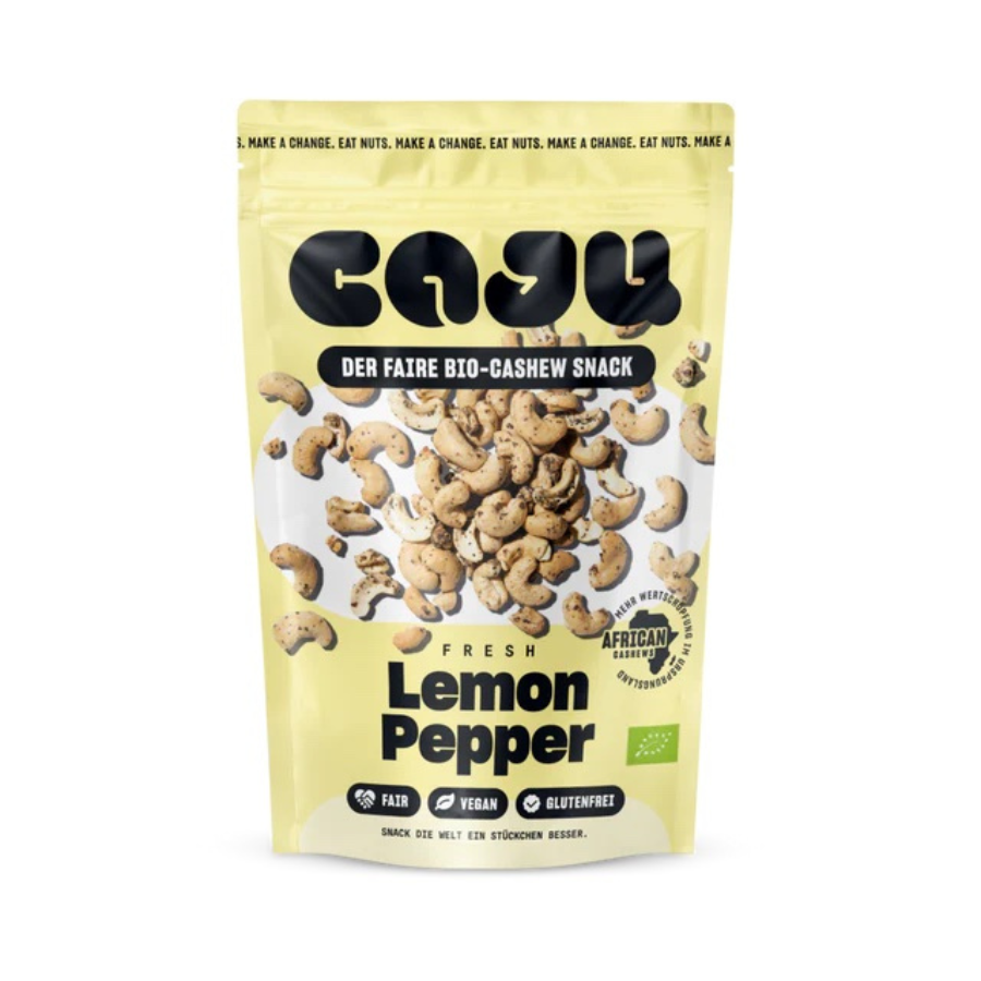 caju Cashews Lemon & Pepper – Verpackung von vorne