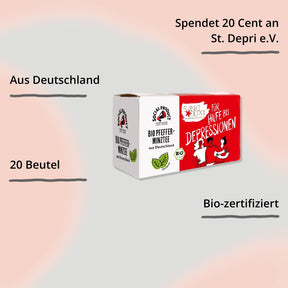 social product Pfefferminztee Verpackung mit Impact