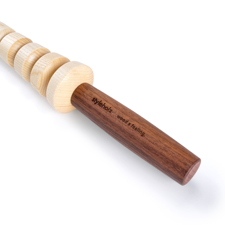 Faszienstab Woodstick Flex Griff – Hell von styleholz